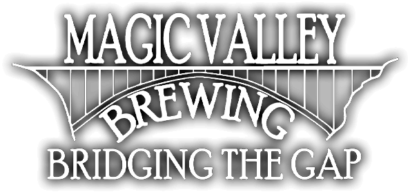 Magic Valley Brewing Company Bridging the Gap white logo.