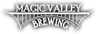 Magic Valley Brewing Company white logo.