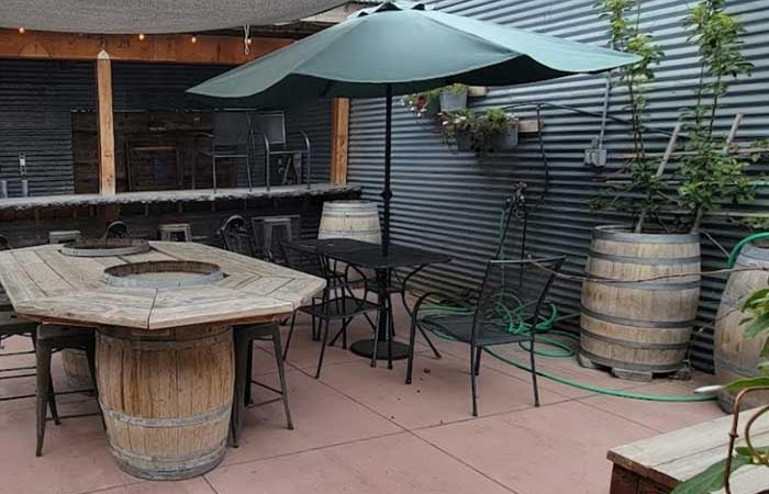 The beer garden event space at Magic Valley Brewing