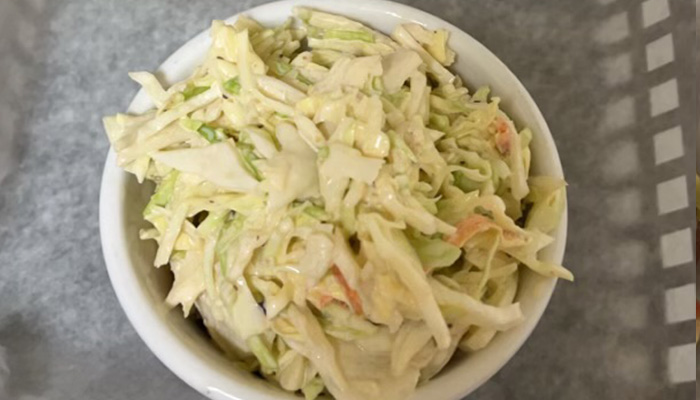 Side of coleslaw from Magic Valley Brewing in Bruhl, ID